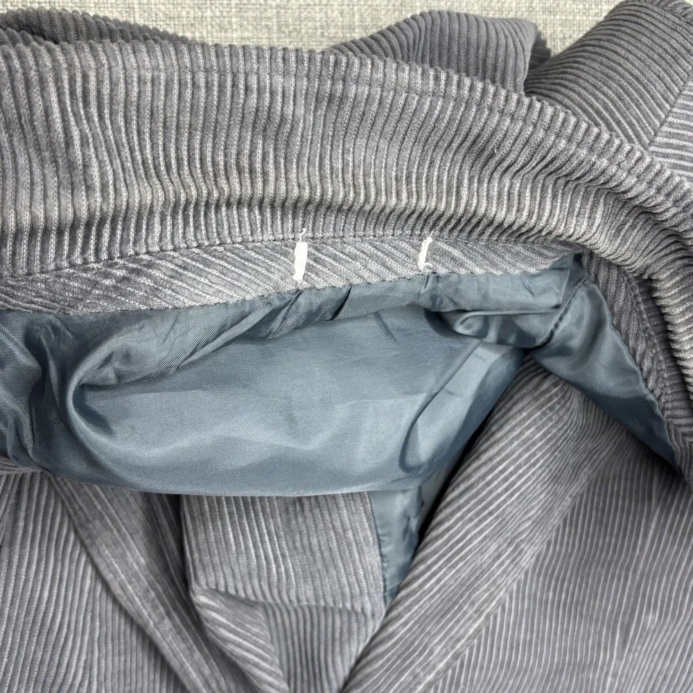 The Mens Store 42L Gray Corduroy Two Button Single Vent Sport Coat Blazer VTG